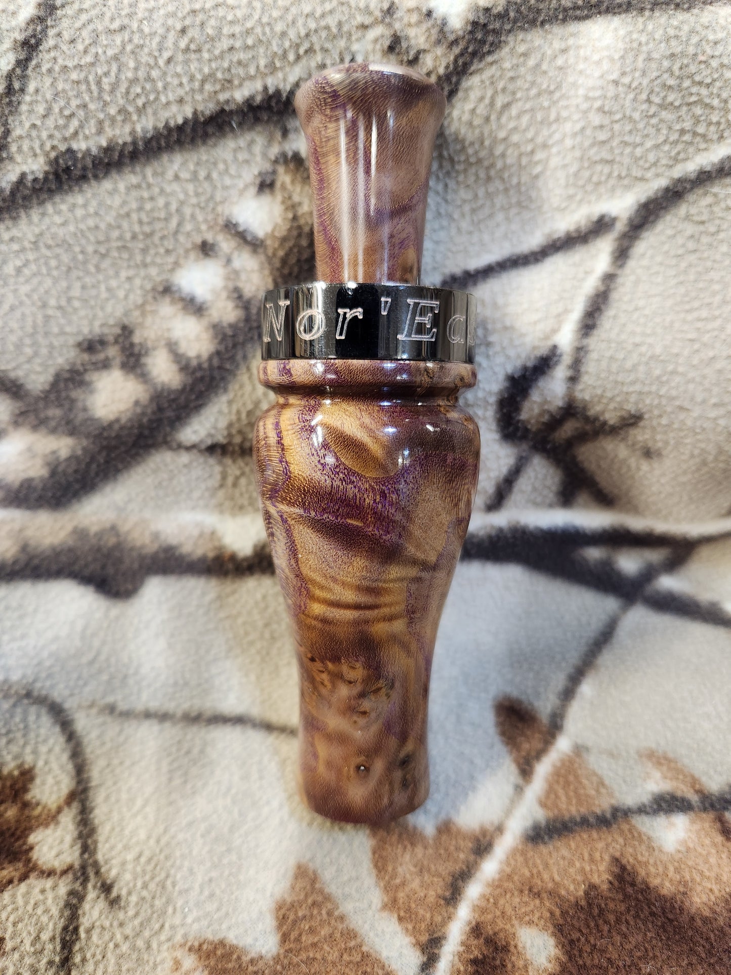 Russian olive burl wood teal and wood duck call