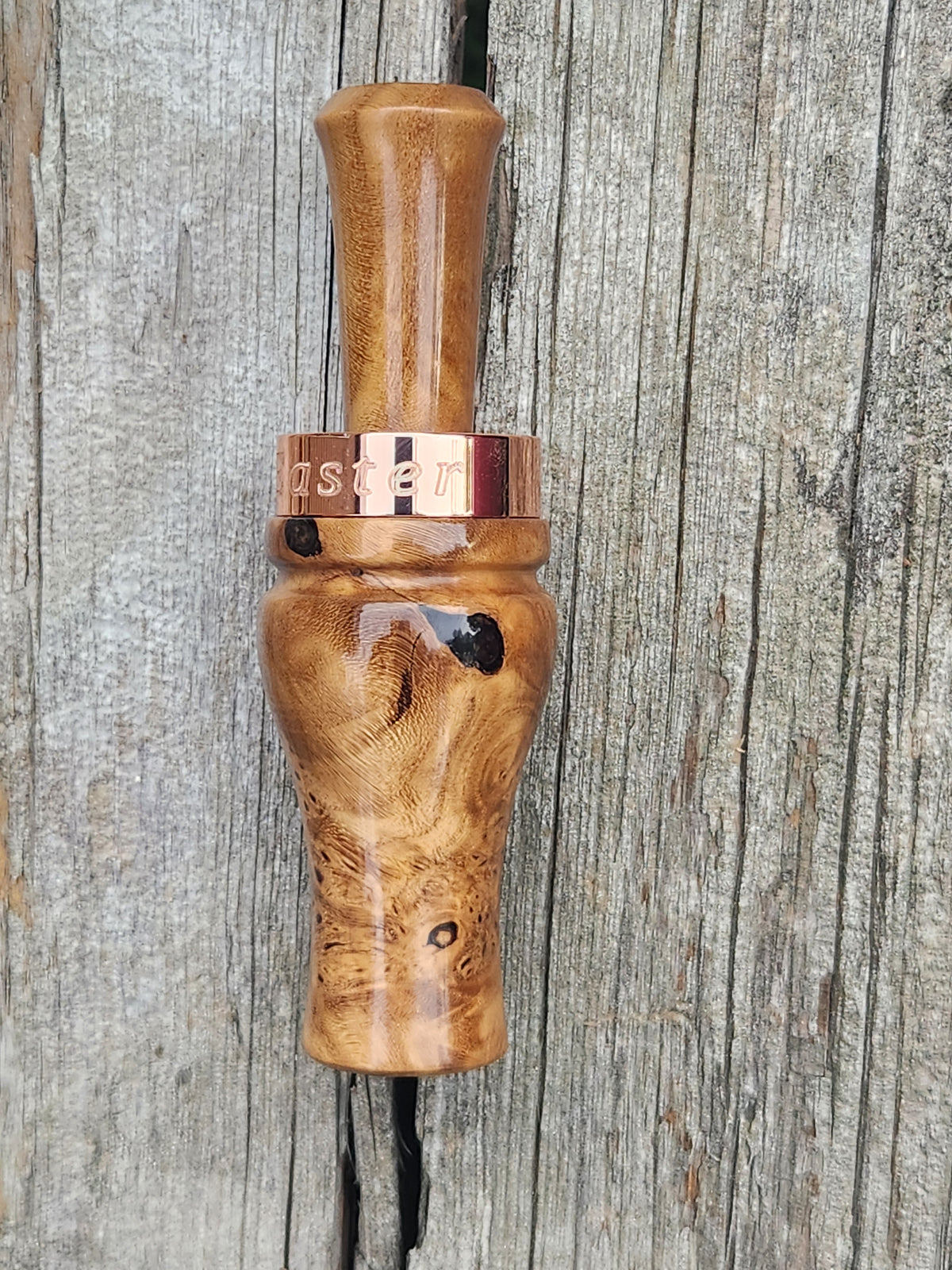 Russian olive burl wood, wood duck call