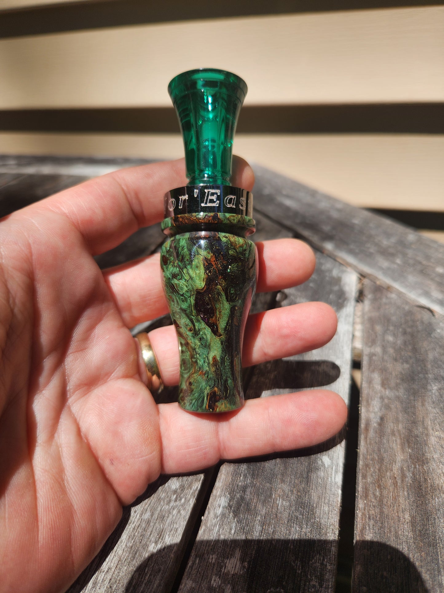 Boxelder burl wood double Reed Duck Call