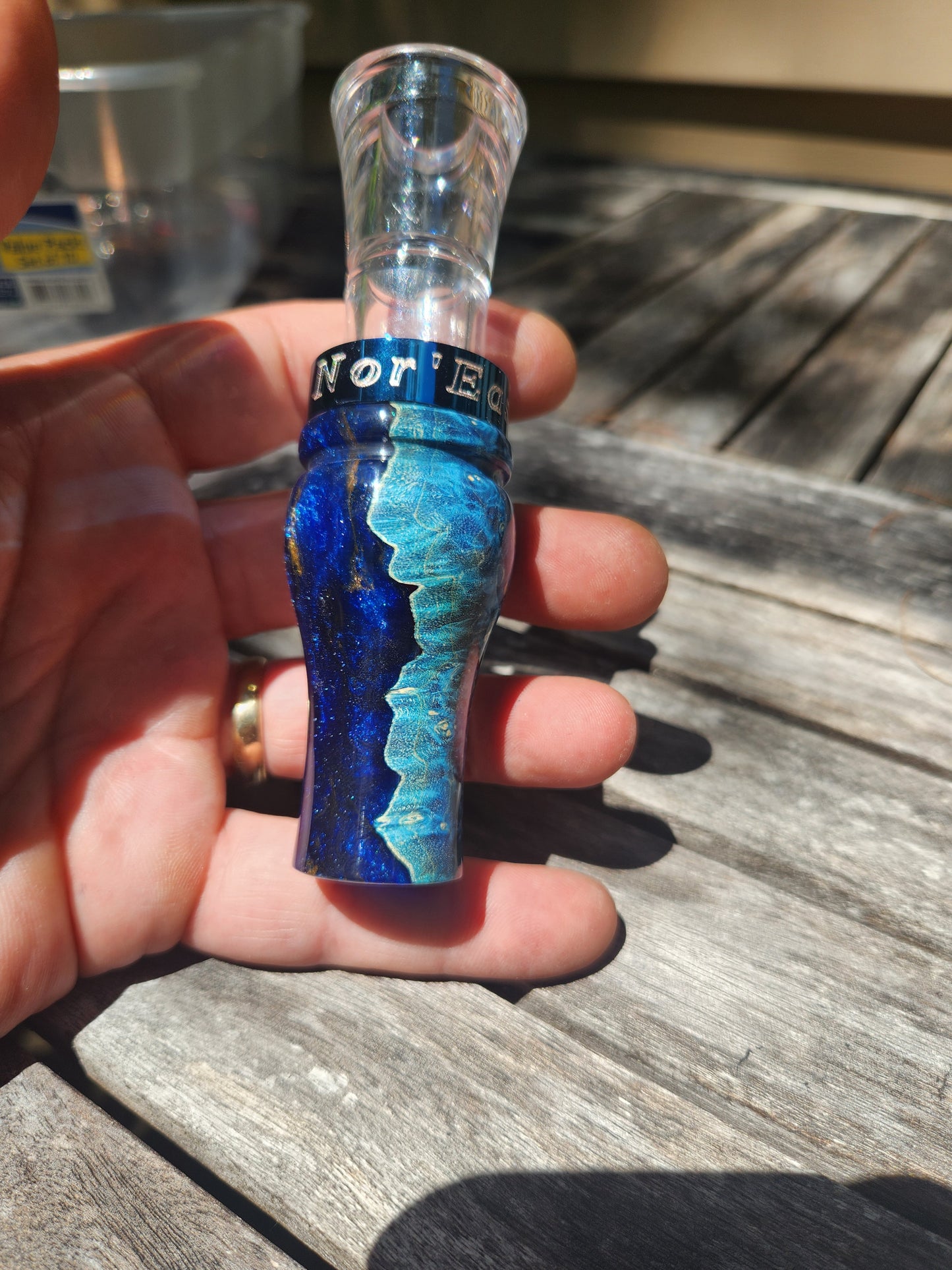 Boxelder burl wood short reed goose call
