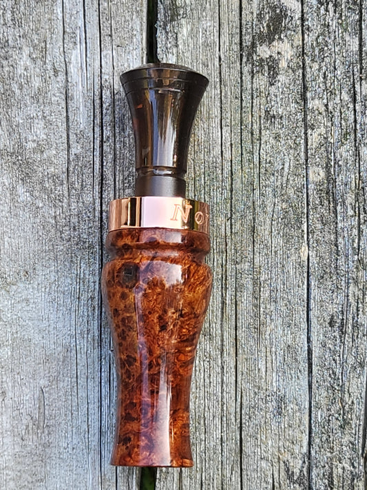 Redwood lace burl wood double Reed Duck Call