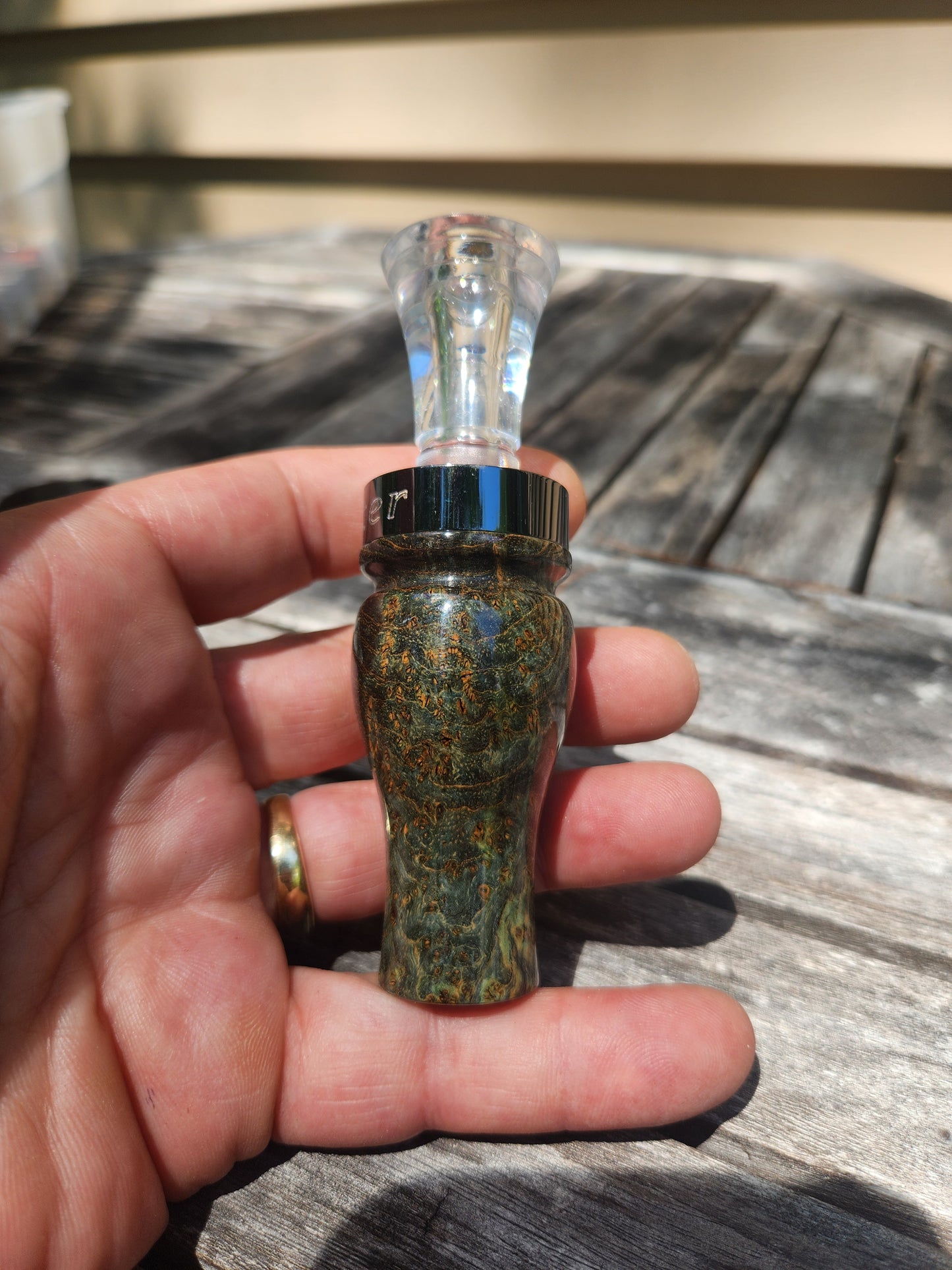 Black ash burl single reed duck call