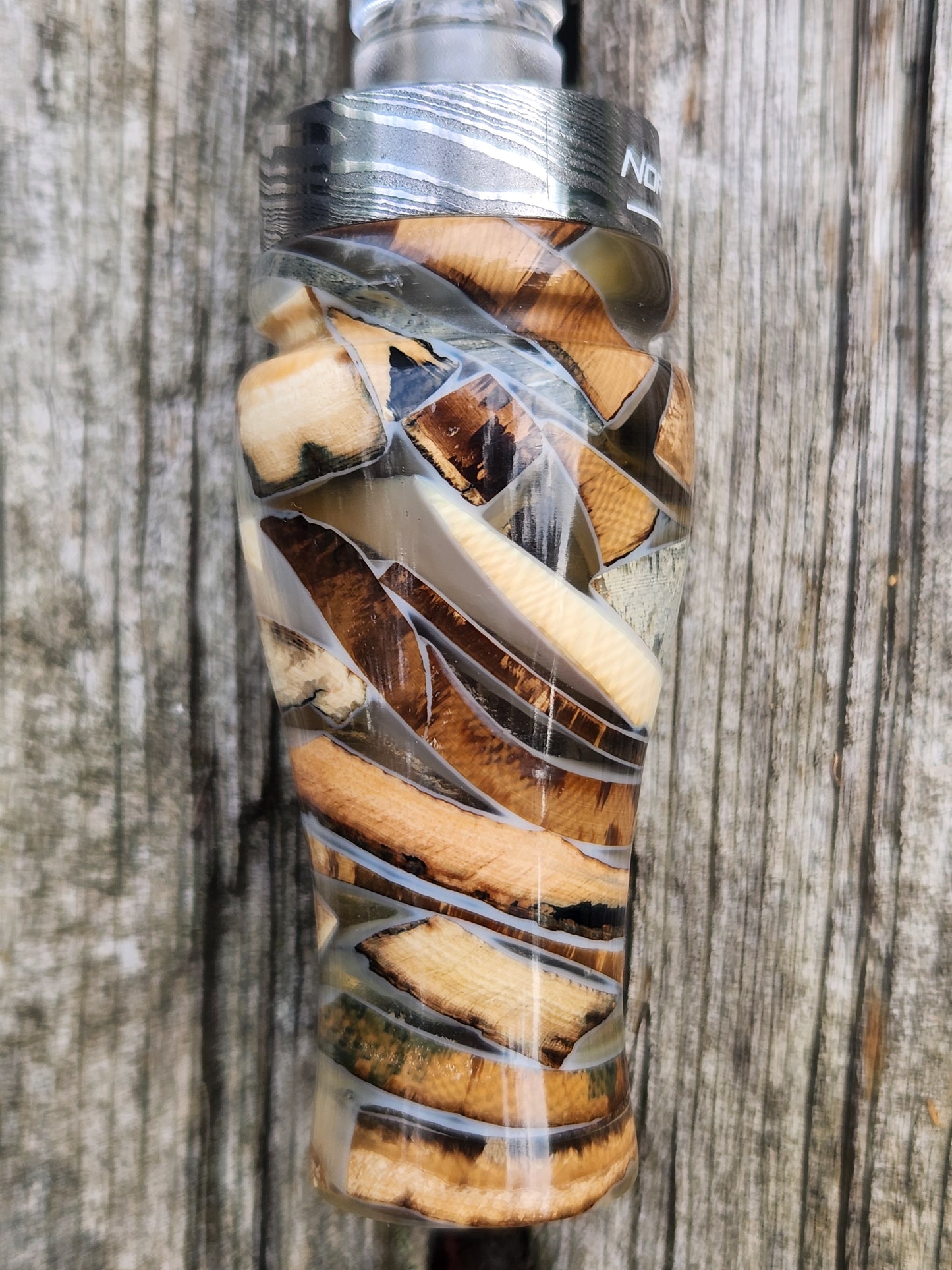 Mammoth ivory pieces in resin, (this thing is nuts)
