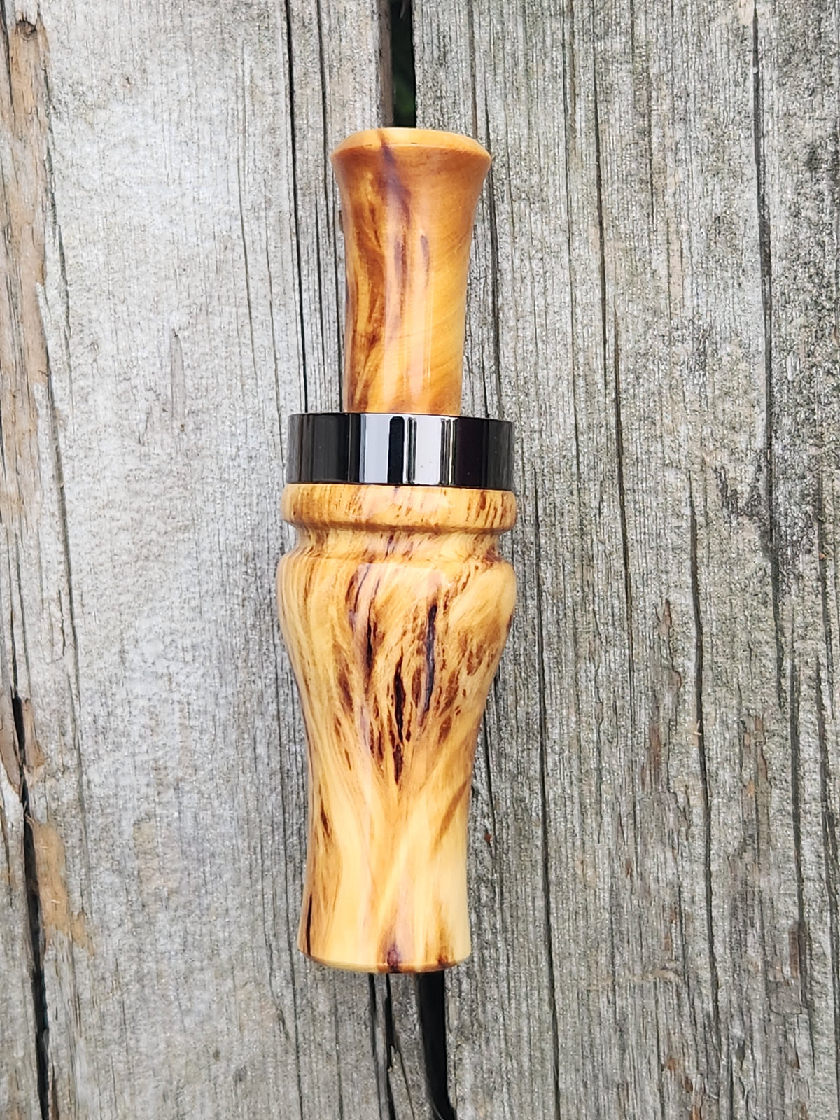 Yellow cedar burl wood, wood duck call