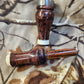 Honduran rose wood burl and Mammoth Ivory double reed duck call