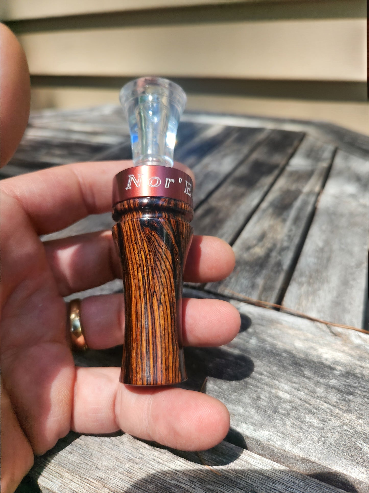 Cocobolo wood single reed duck call
