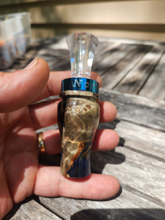 Buckeye burl wood double Reed Duck Call