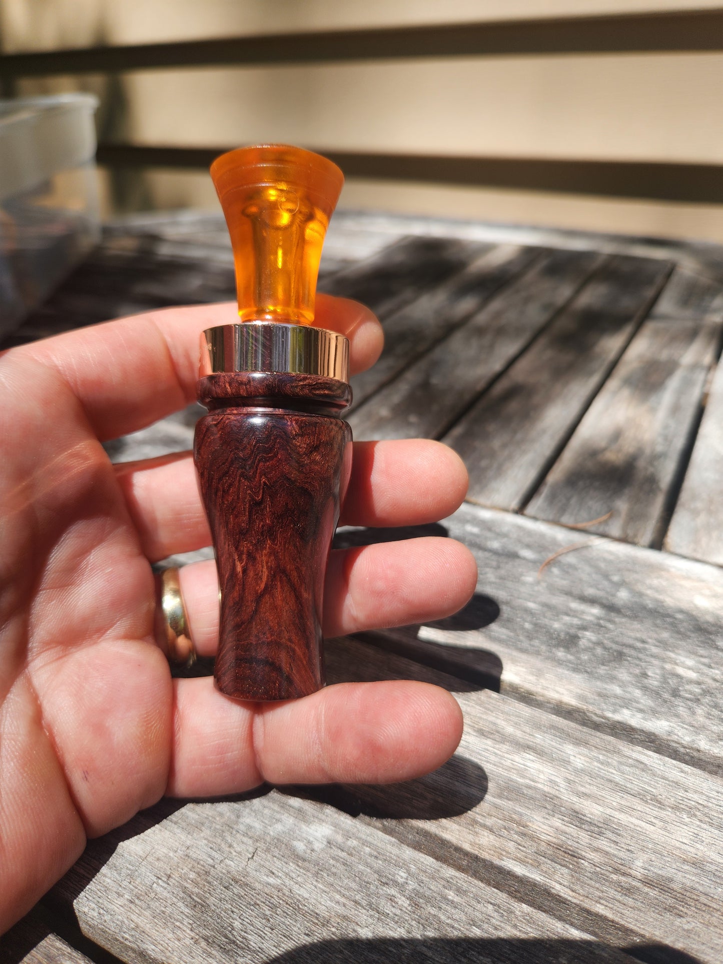 Honduran rose wood double Reed Duck Call