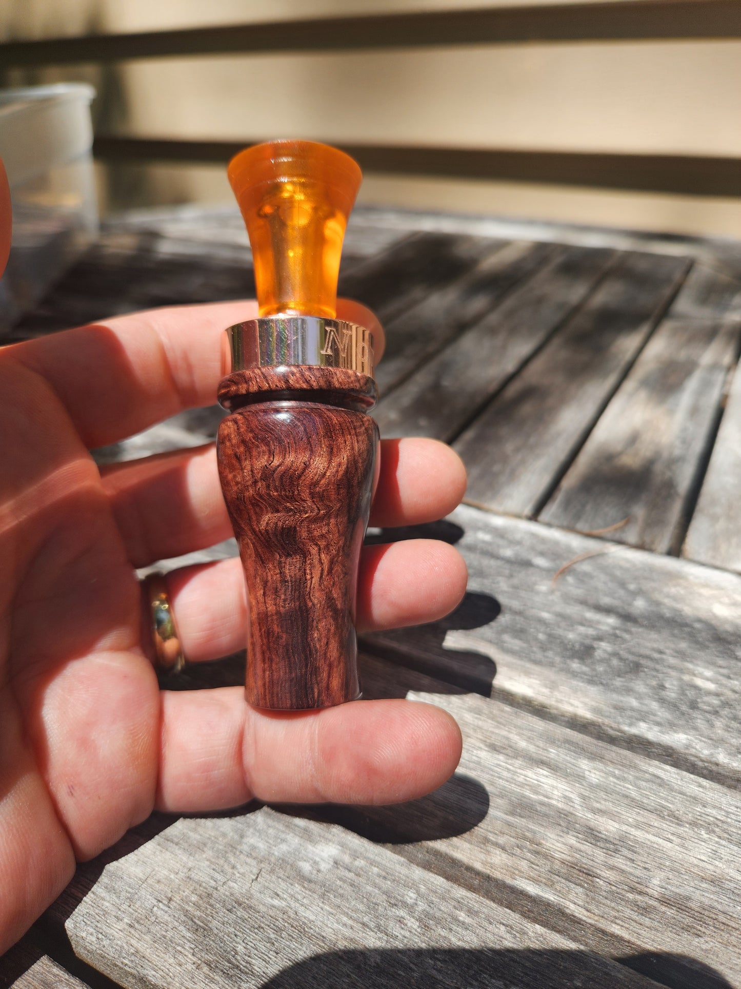 Honduran rose wood double Reed Duck Call