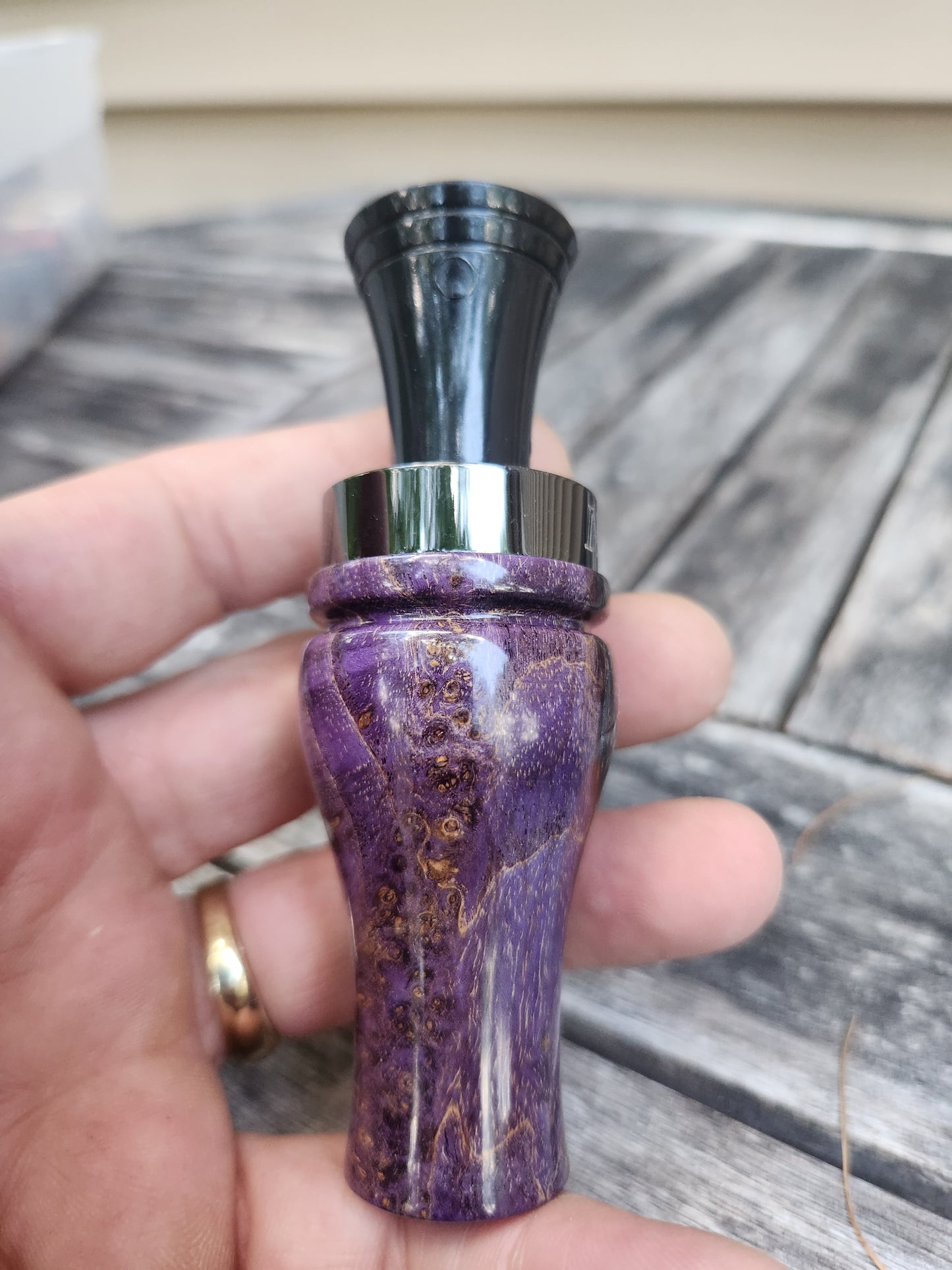 Black ash burl wood double Reed Duck Call