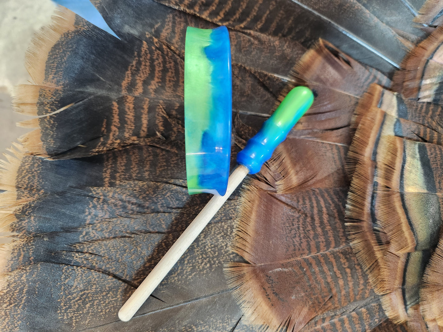 Nor'Easter Blue green windbreaker turkey pot call