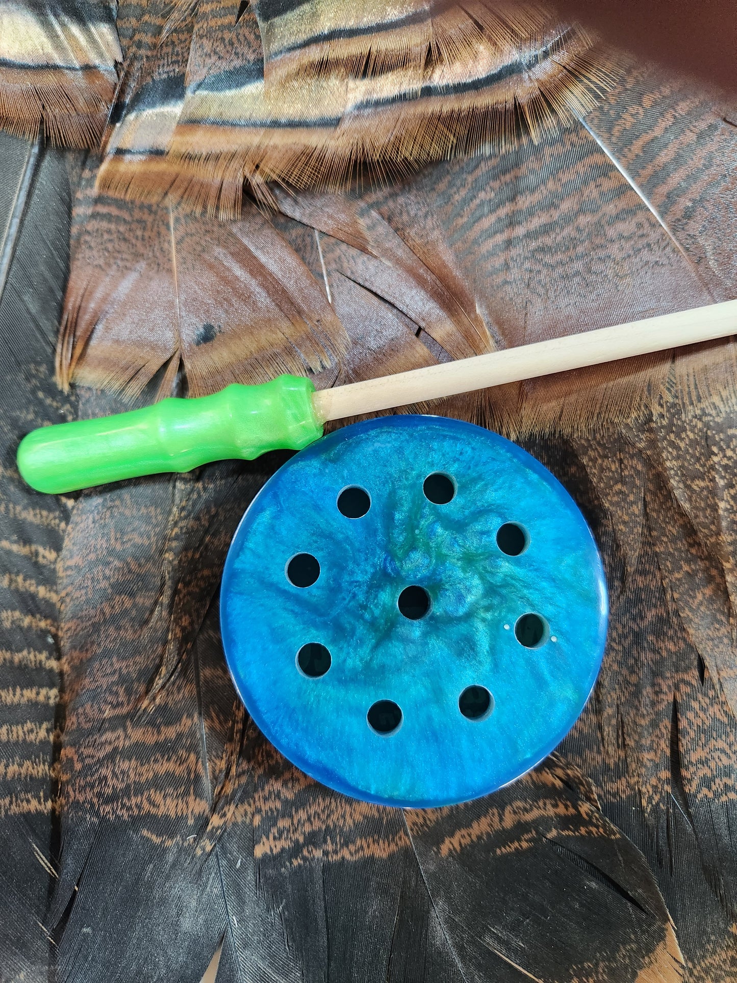 Nor'easter thin series windbreaker green blue turkey pot call