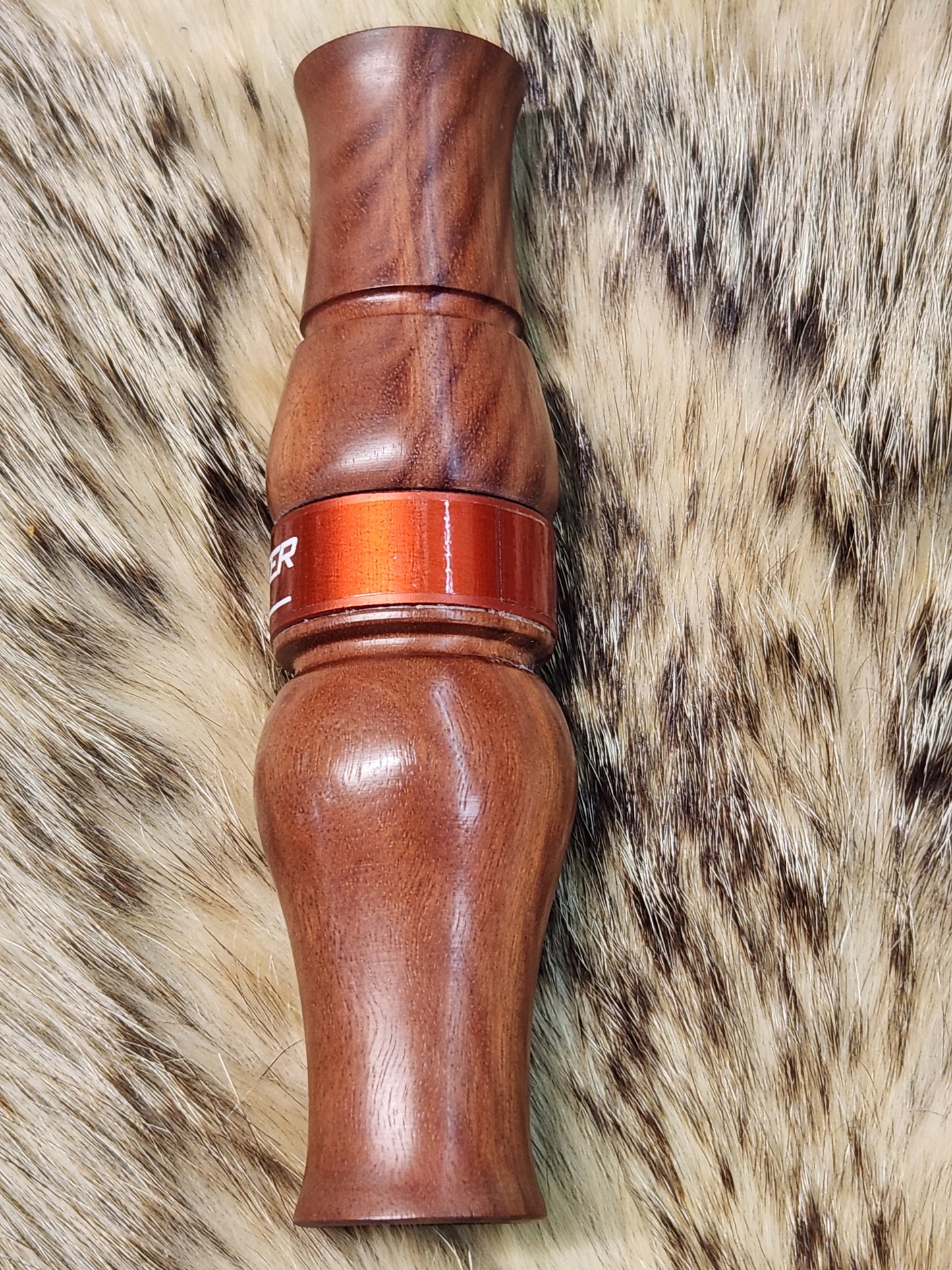 custom made short reed goose call eucalyptus burl wood