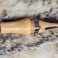 Custom Two Toned Bocote wood goose call with nickle gun metal band
