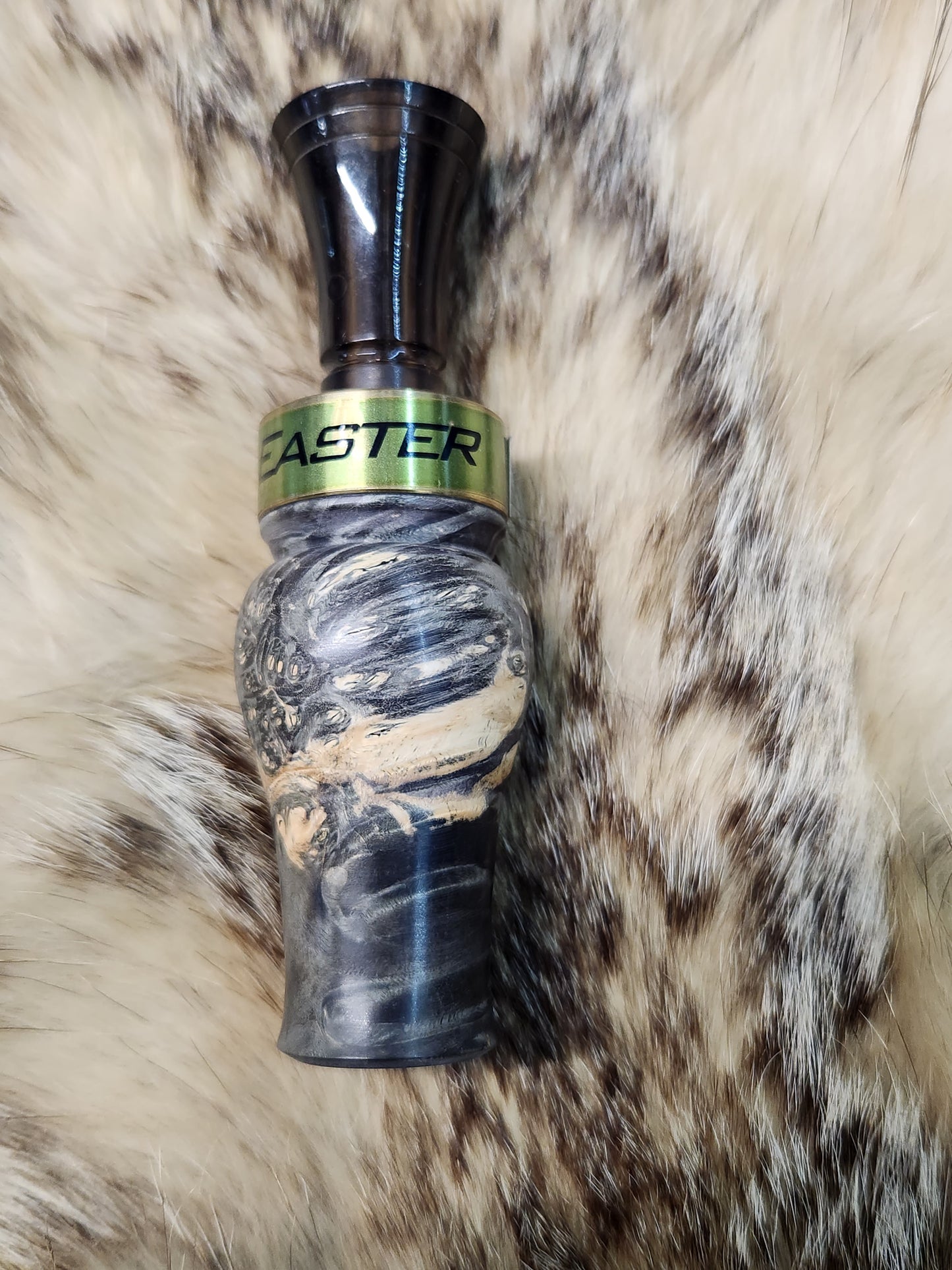 Custom Double dyed Single Reed Stabilized Boxelder Burl Duck call