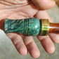 Custom green Double dyed stabilized Boxelder wood with cocbolo wood single reed tone board