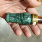 Custom green Double dyed stabilized Boxelder wood with cocbolo wood single reed tone board