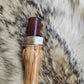 Custom mallard duck call Olive wood with cocbolo wood double reed tone board