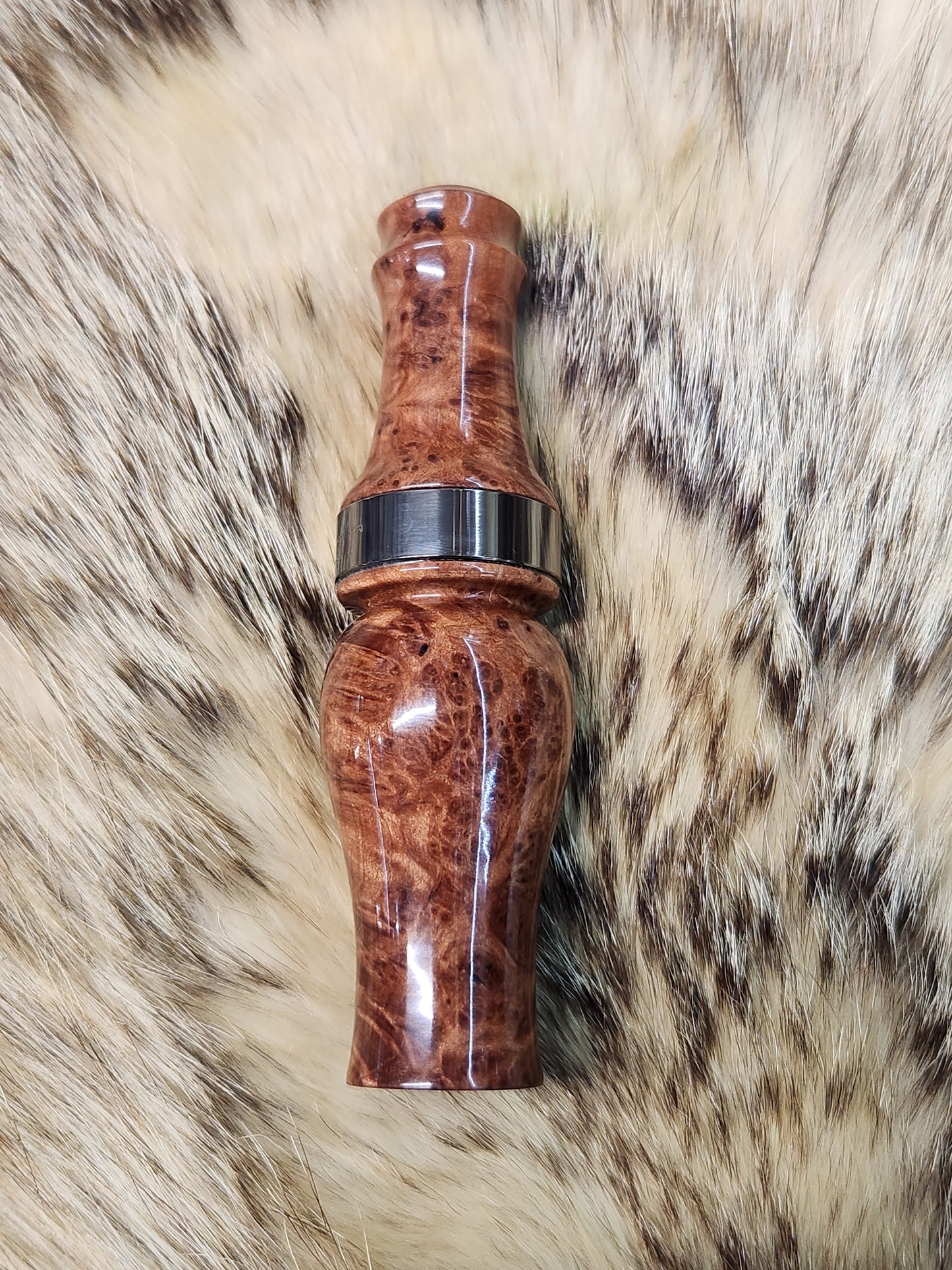 Redwood Lace Burl Double Reed Duck Call