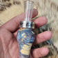 Double dyed boxelder burl double reed duck call