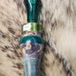 Boxelder burl wood with jade double reed duck call
