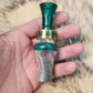 Boxelder burl wood with jade double reed duck call