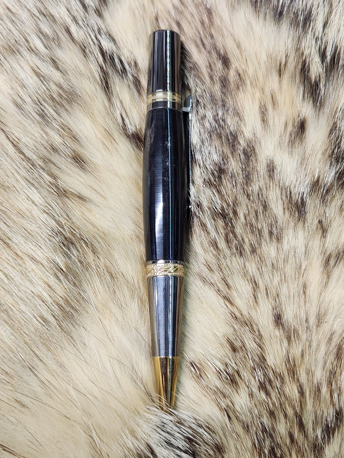 Custom Cape Buffalo Horn Gun Metal Finish Custom Pen