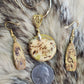 Yellow cedar burl wood earrings and neckless set