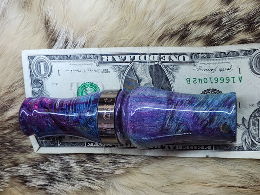 Boxelder burl double reed duck call