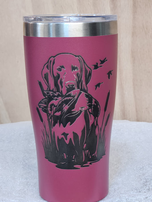 Duck hunting with lab 20 ounce tumbler