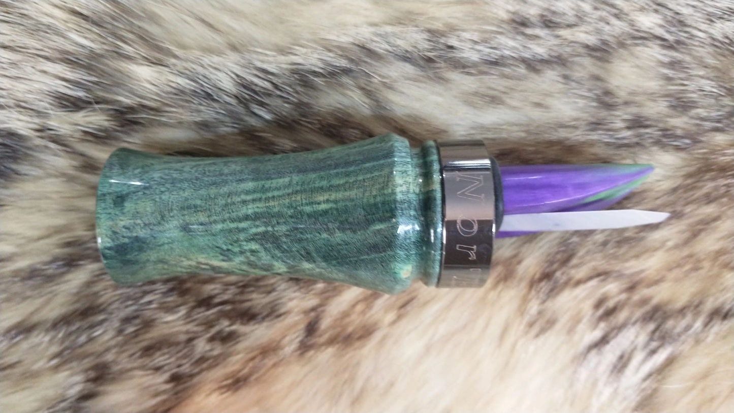 Stabilized Green Maple Burl Wood Sika Deer Call