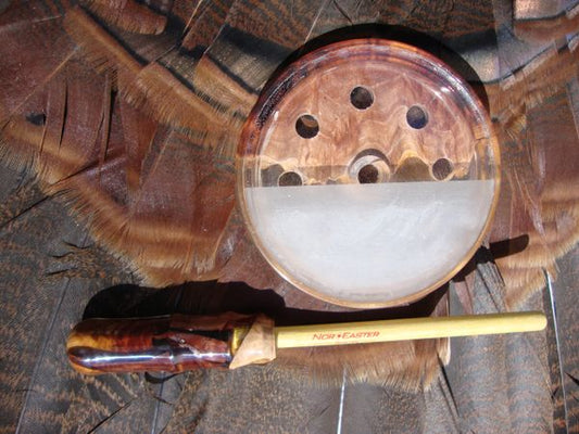 Tylers Australian Red Mallee In Resin Hybrid Thin Series Turkey pot Call with Matching Striker