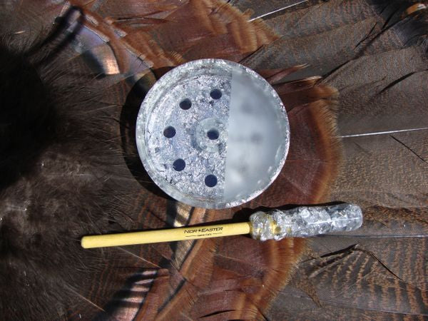 Prospector Series Real Silver Leaf Turkey Pot Call With Matching Striker