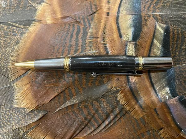Custom Cape Buffalo Horn Gun Metal Finish Custom Pen