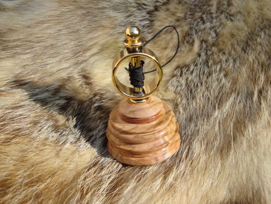 Spalted oak spin top