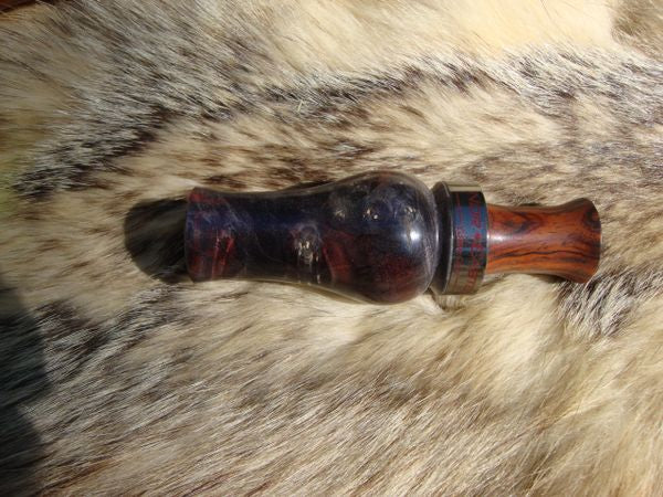 Double dyed stabilized Boxelder wood And cocbolo wood Double reed tone board gun metal band