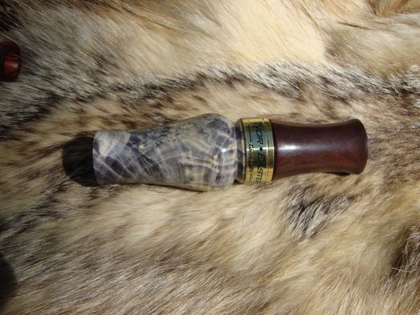 Custom short reed double dyed stabilized boxelder burl wood with cocobolo wood tone board