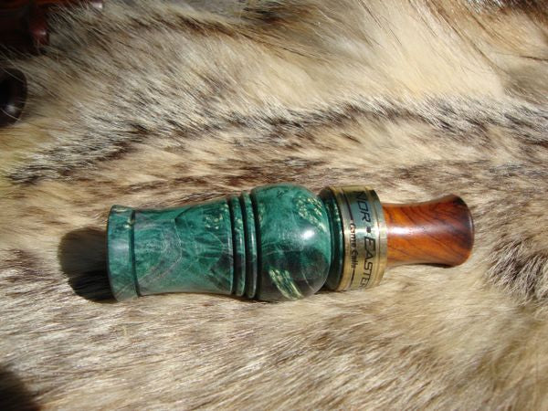 Custom green Double dyed stabilized Boxelder wood with cocbolo wood single reed tone board