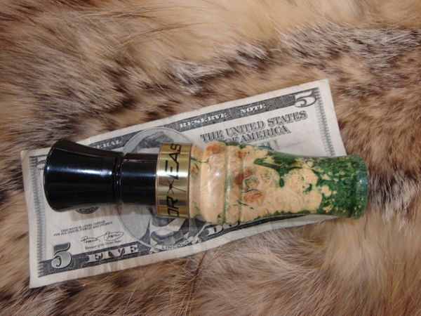 double dyed stabilized boxelder wood short reed goose call