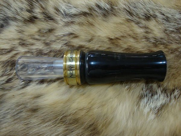 custom cape buffalo horn Louisiana style reed duck call custom band and pins
